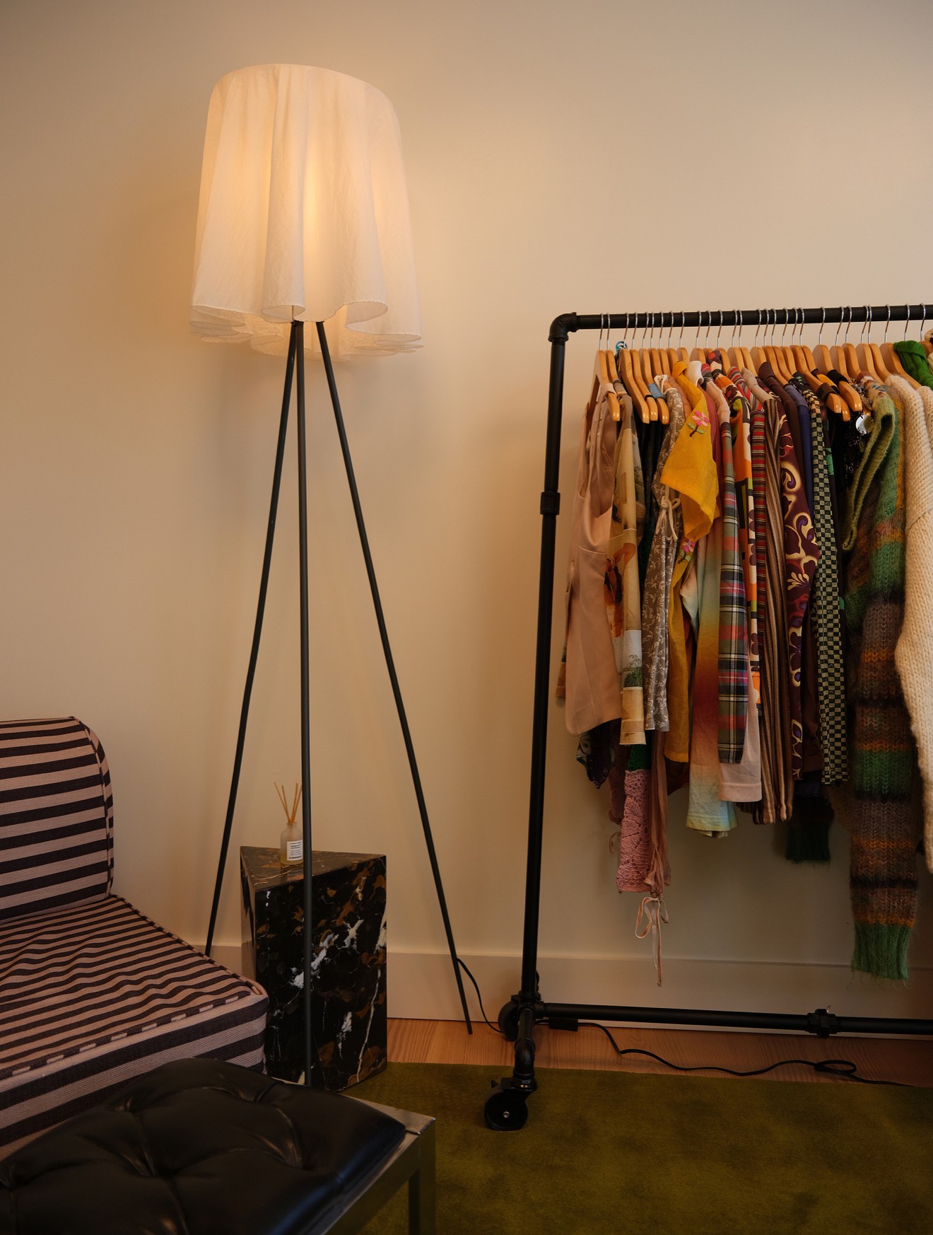 Ballet dancer holding the training bar