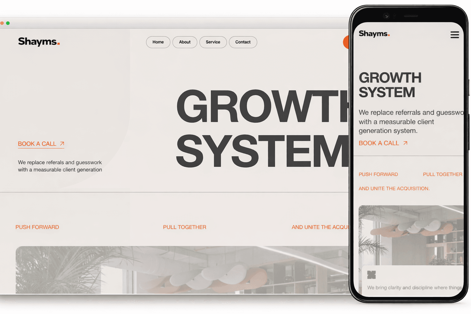 mockup présentationdu travail sur le site ACA GARE