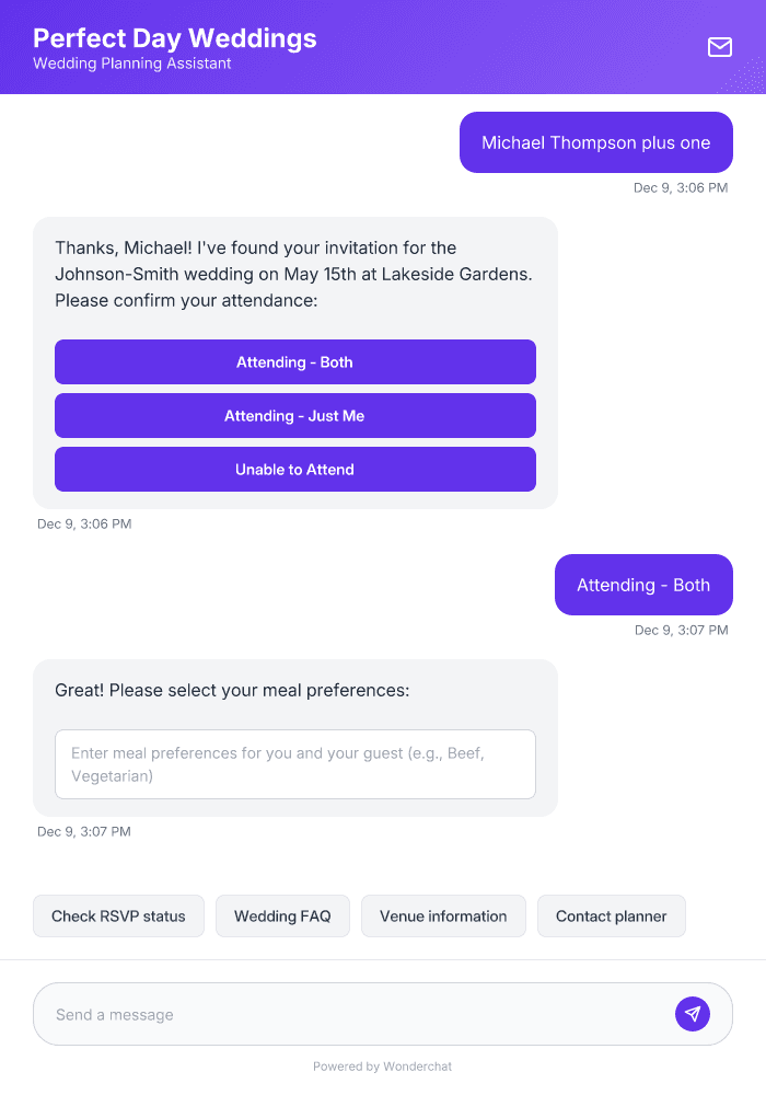 Wedding Planner AI Agent Template for Flawless Events