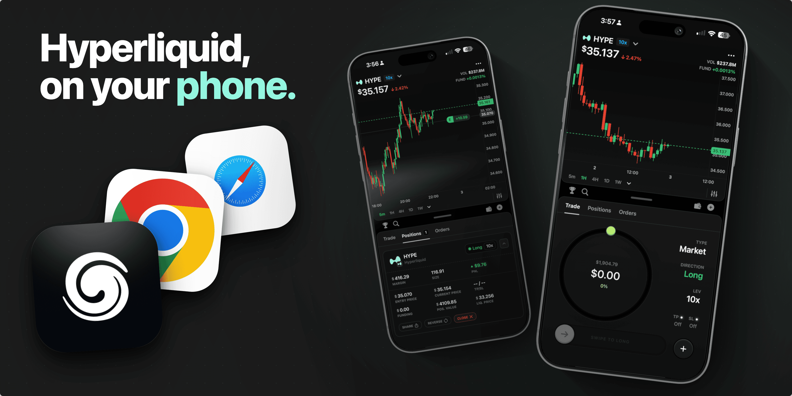 Hyperliquid mobile trading on iPhone with Splash Wallet