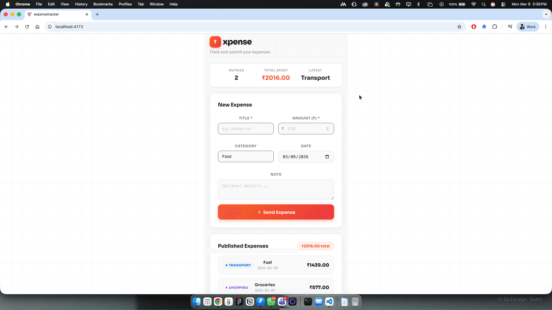 Expense Tracker application