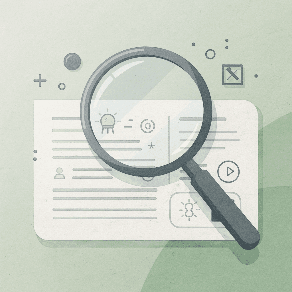  Scene of a magnifying glass examining a document, representing eligibility verification