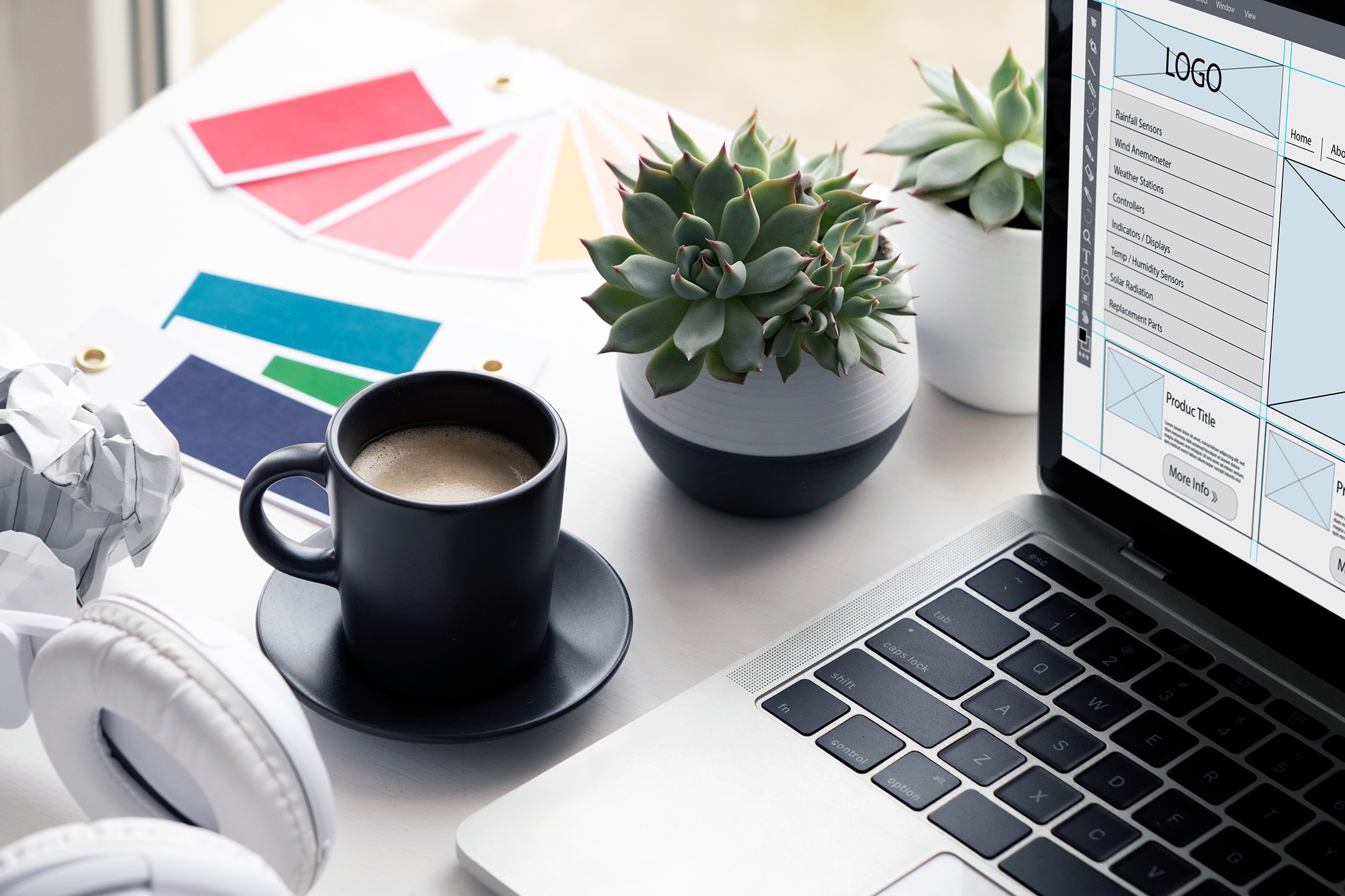 Still life graphic design office