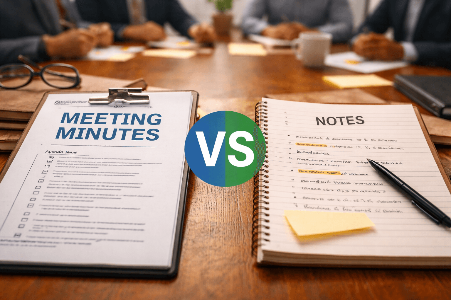 Meeting Minutes vs Notes