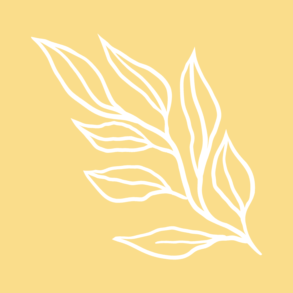 Yellow leaves line drawing