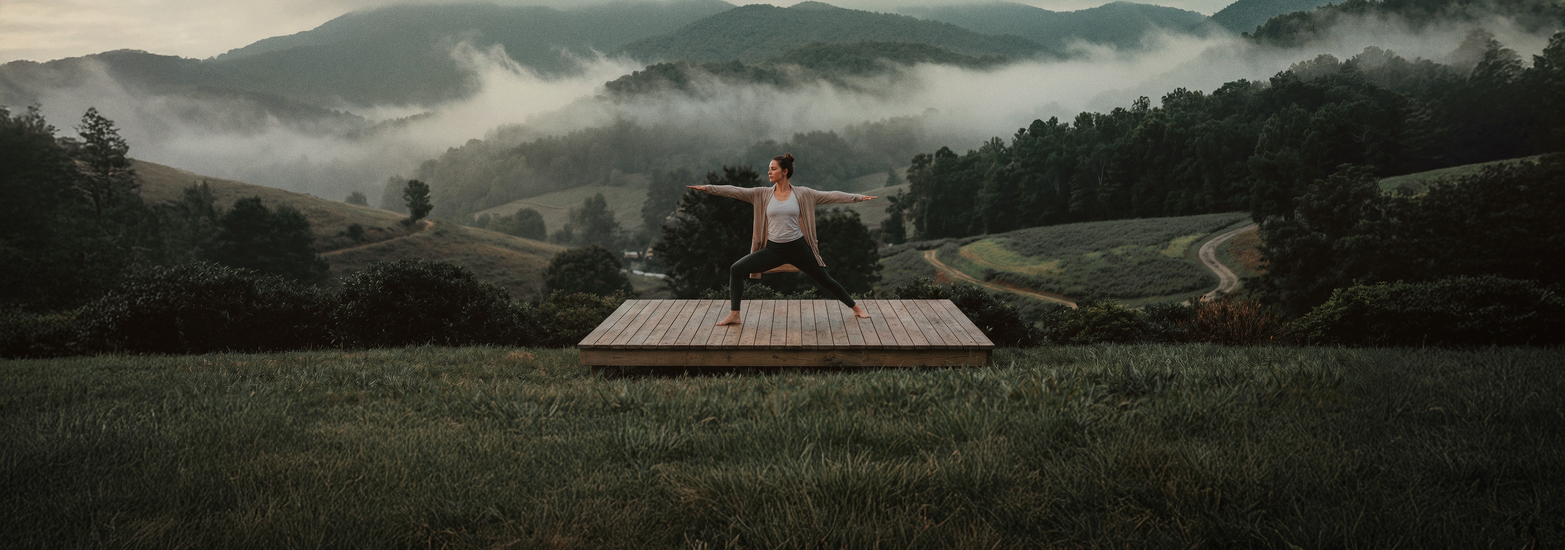 Woman practicing Yoga
