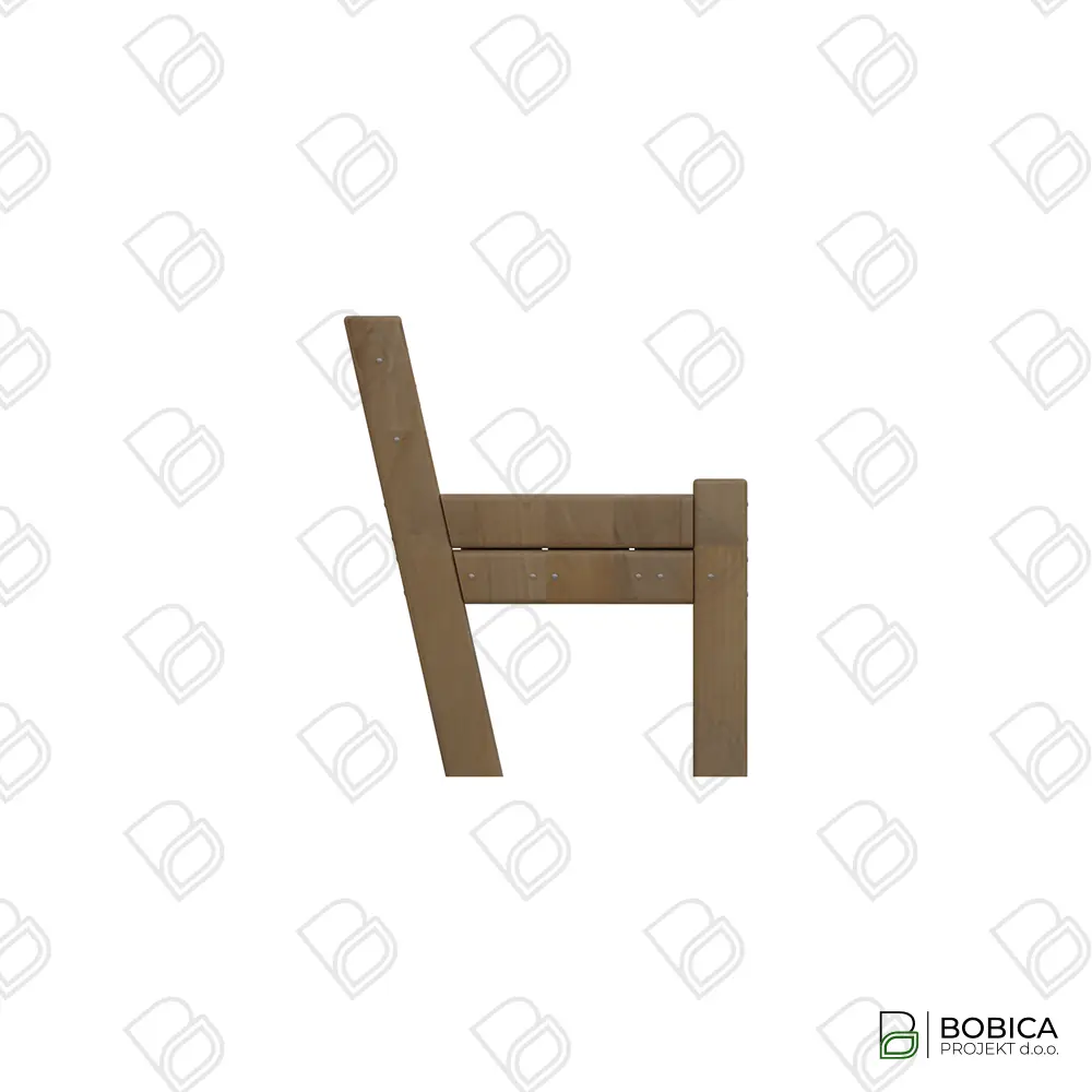 Masivna drvena klupa s naslonom - "Full Timber Bench"