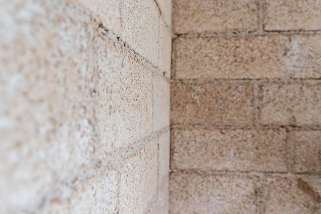 walls made of hempcrete blocks