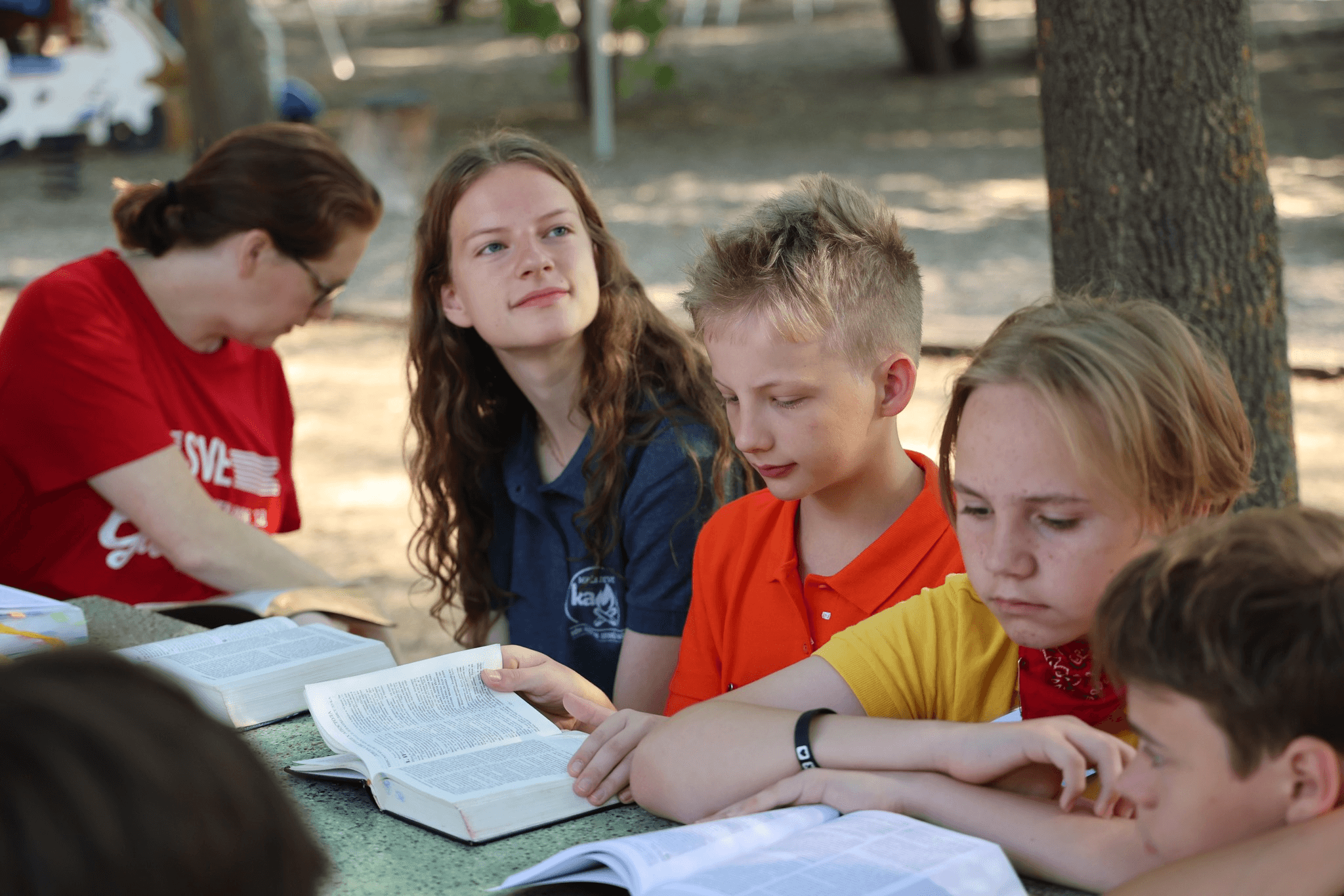 Kids listening to the lectures