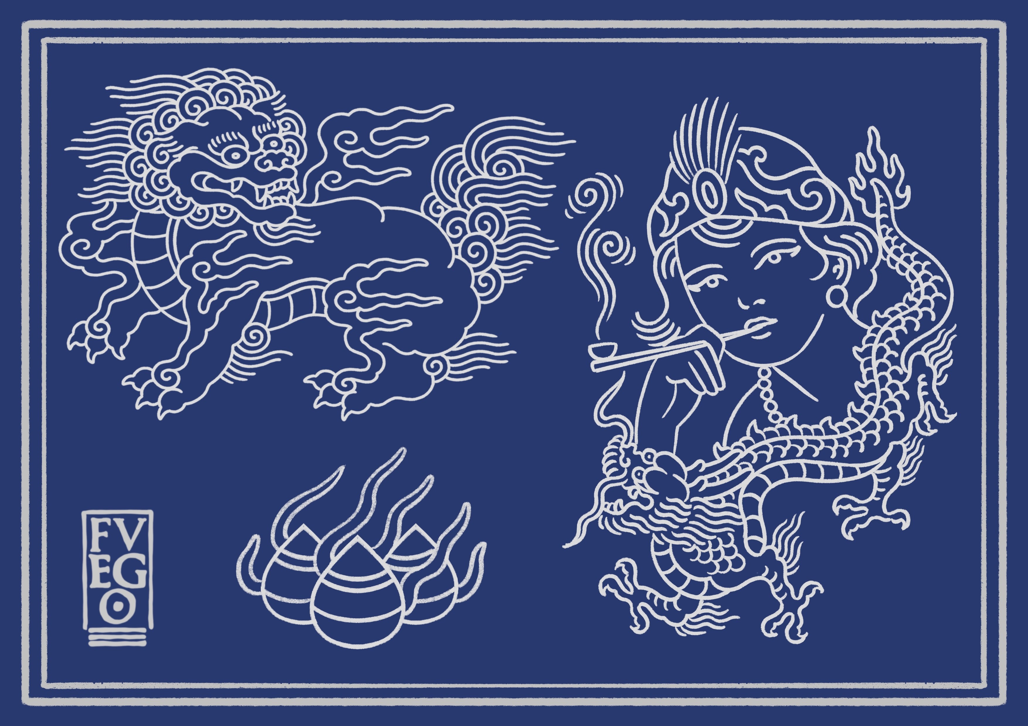 FVEGO Tattoo flash design - INKOLLECTORS.