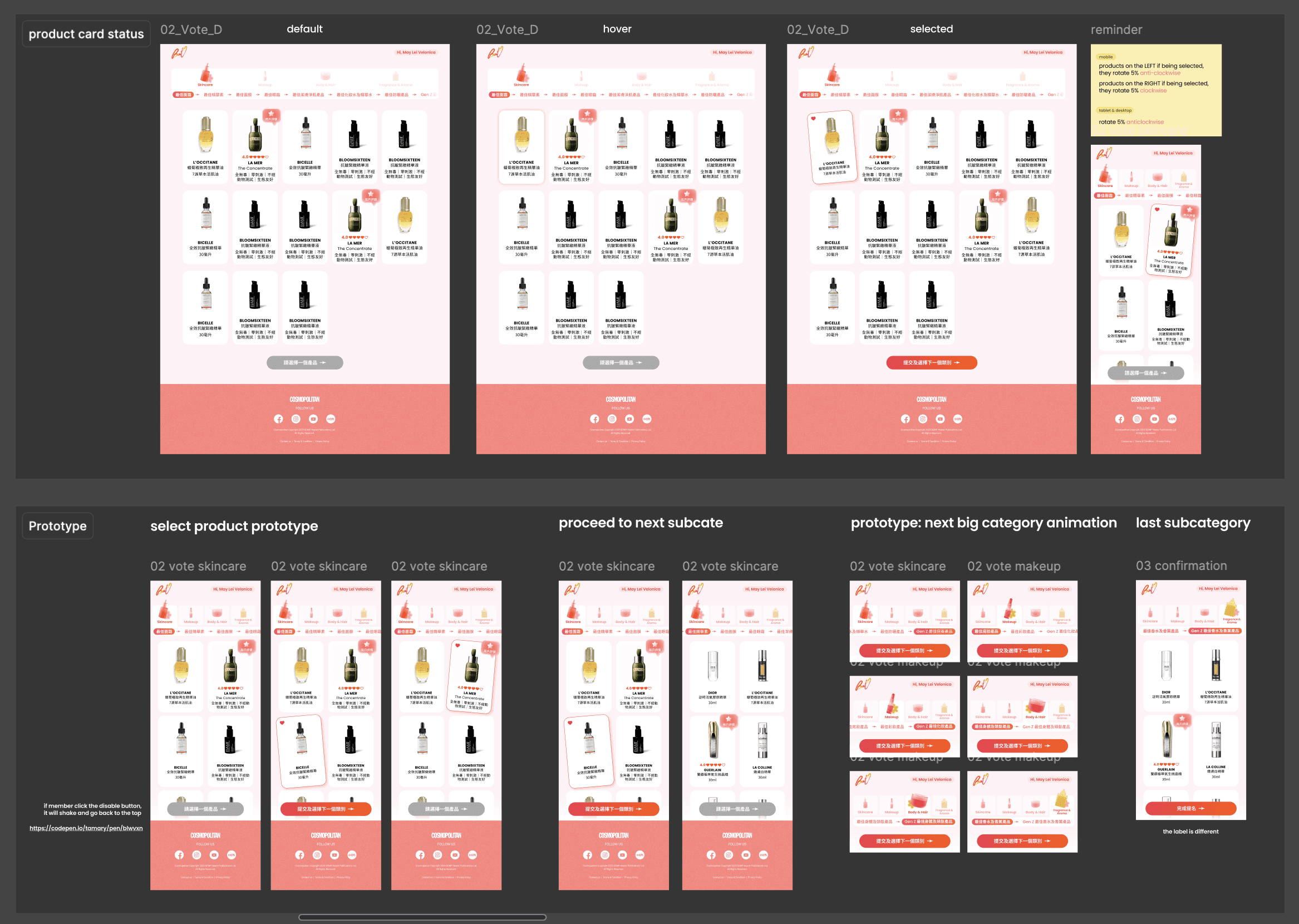 design process of Cosmopolitan