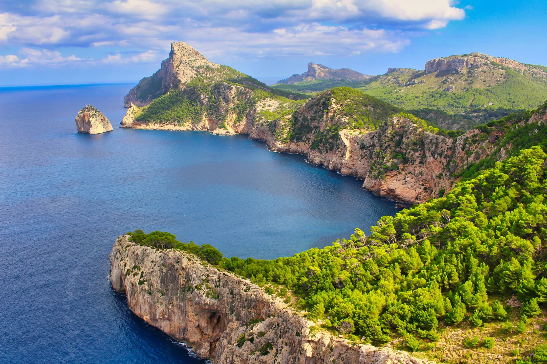 Côte rocheuse et eaux bleues à Majorque, Espagne