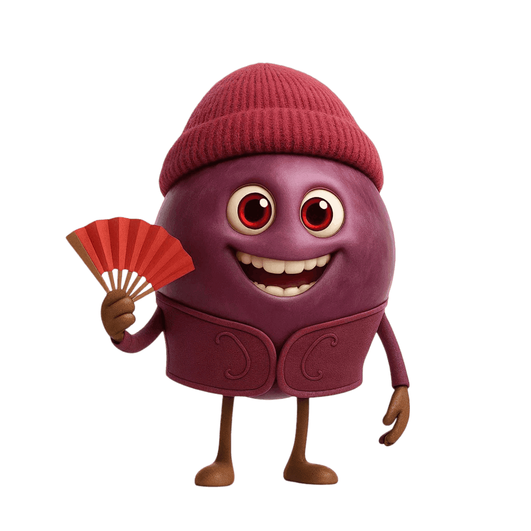 Barbera grape berry illustration for wine education.