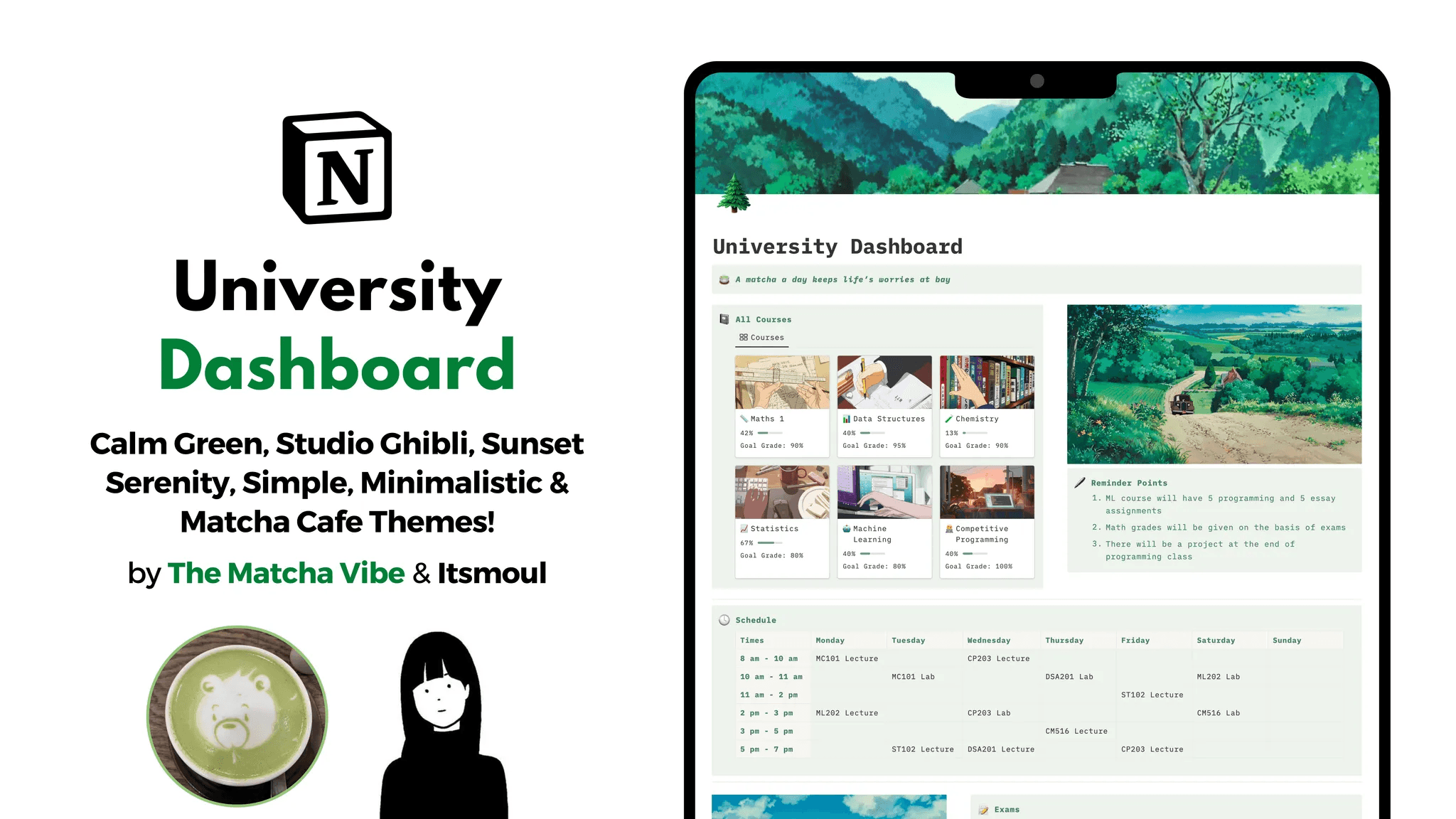 University Dashboard Notion Template