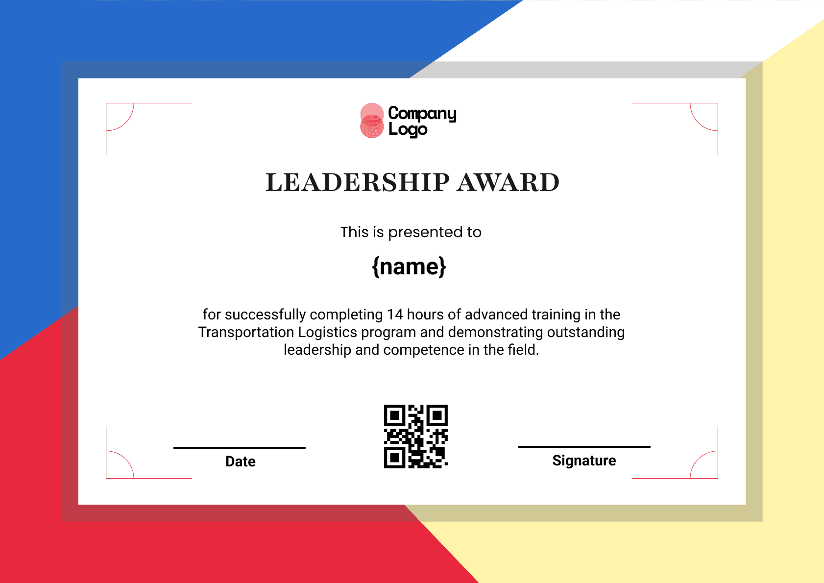 Wauld - Professional and attractive green recognition badge template