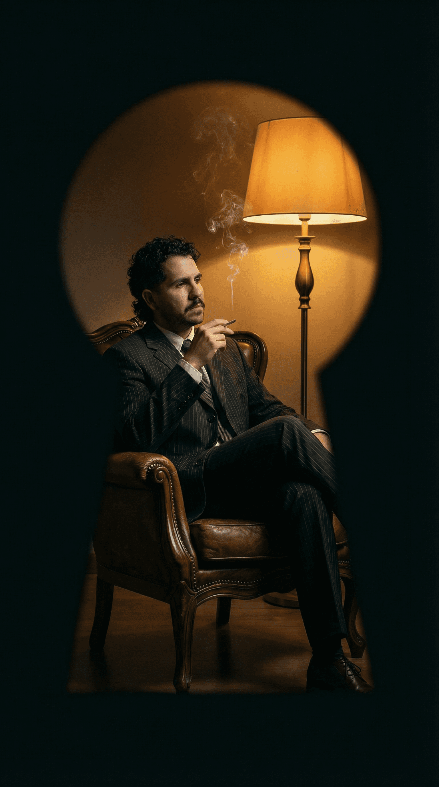 Portrait of portfolio creator – back view