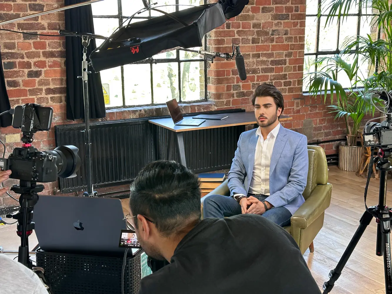 Professional filming session with cameras and lighting for multicultural responsible gambling awareness content by Mediareach