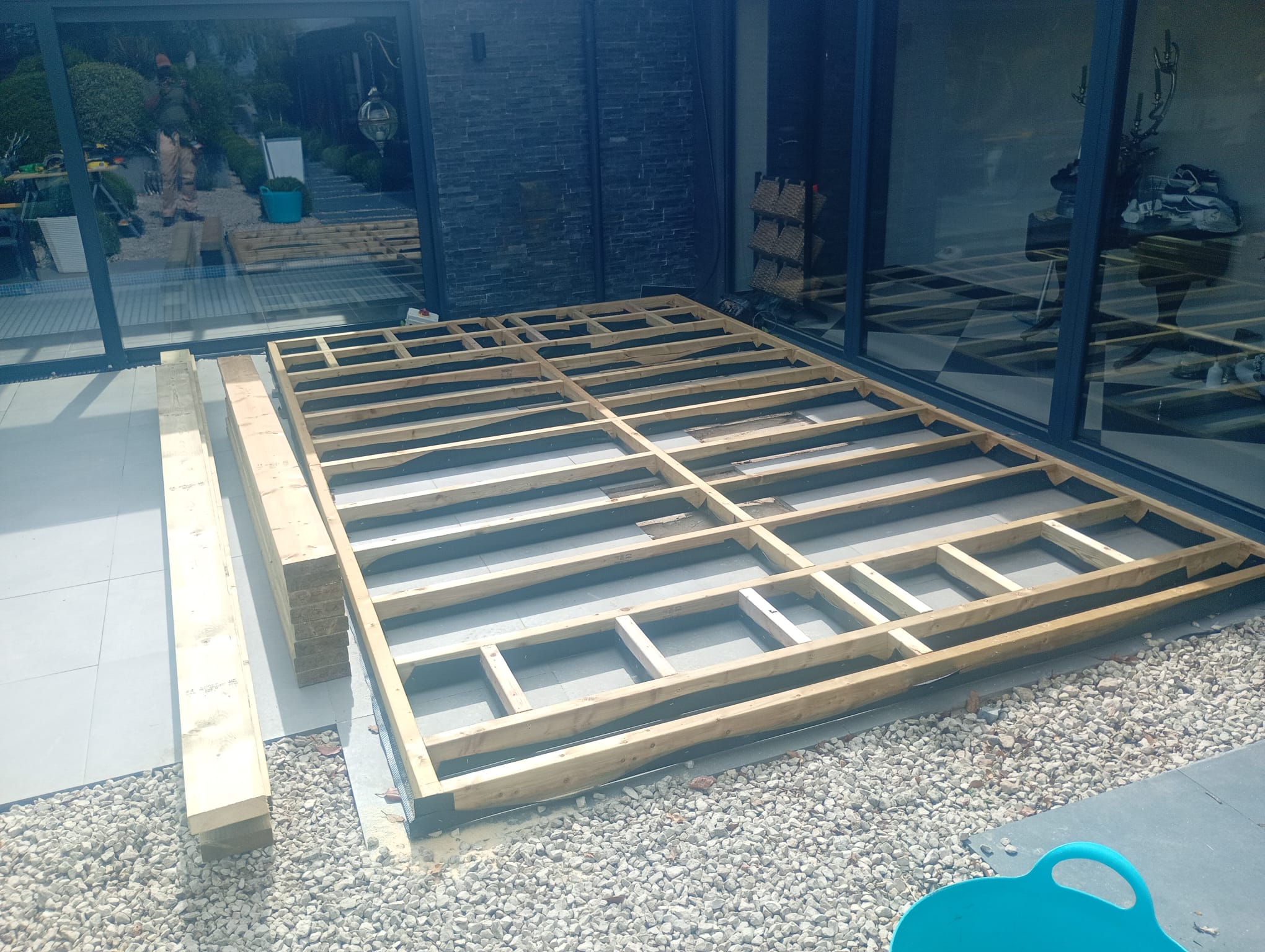 Black Barn Spa timber foundation frame