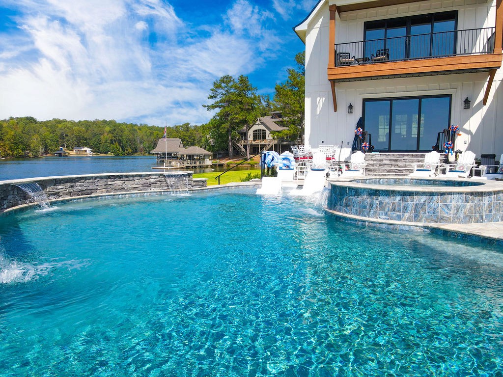 Concrete Pool House View