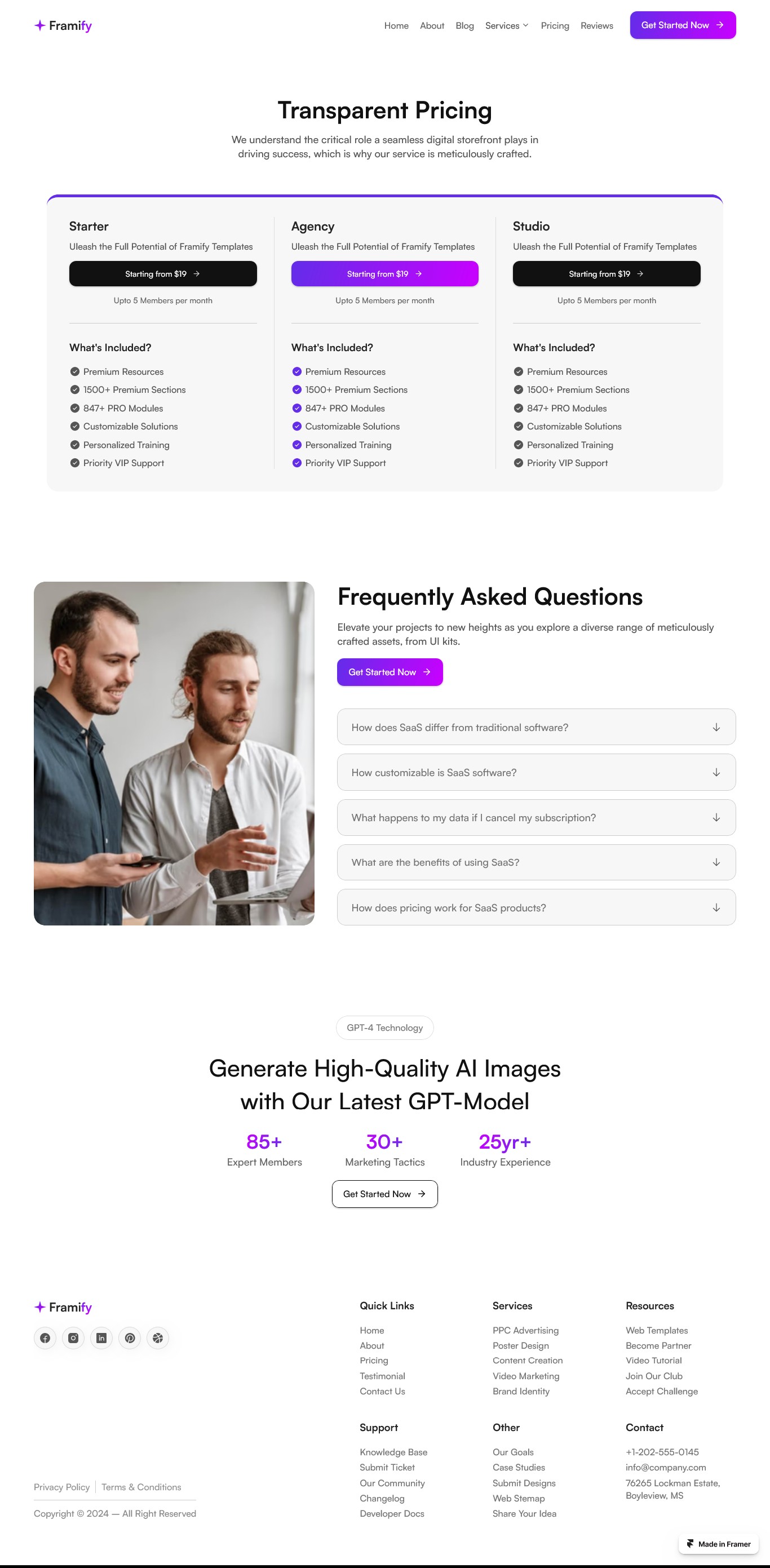 Framer Pricing Page v5