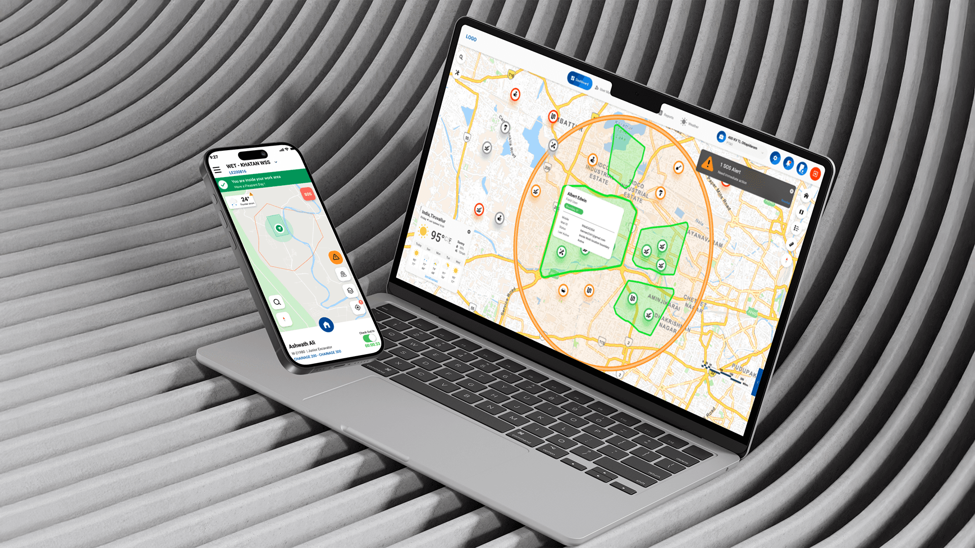 A mockup of a Macbook placed on a table