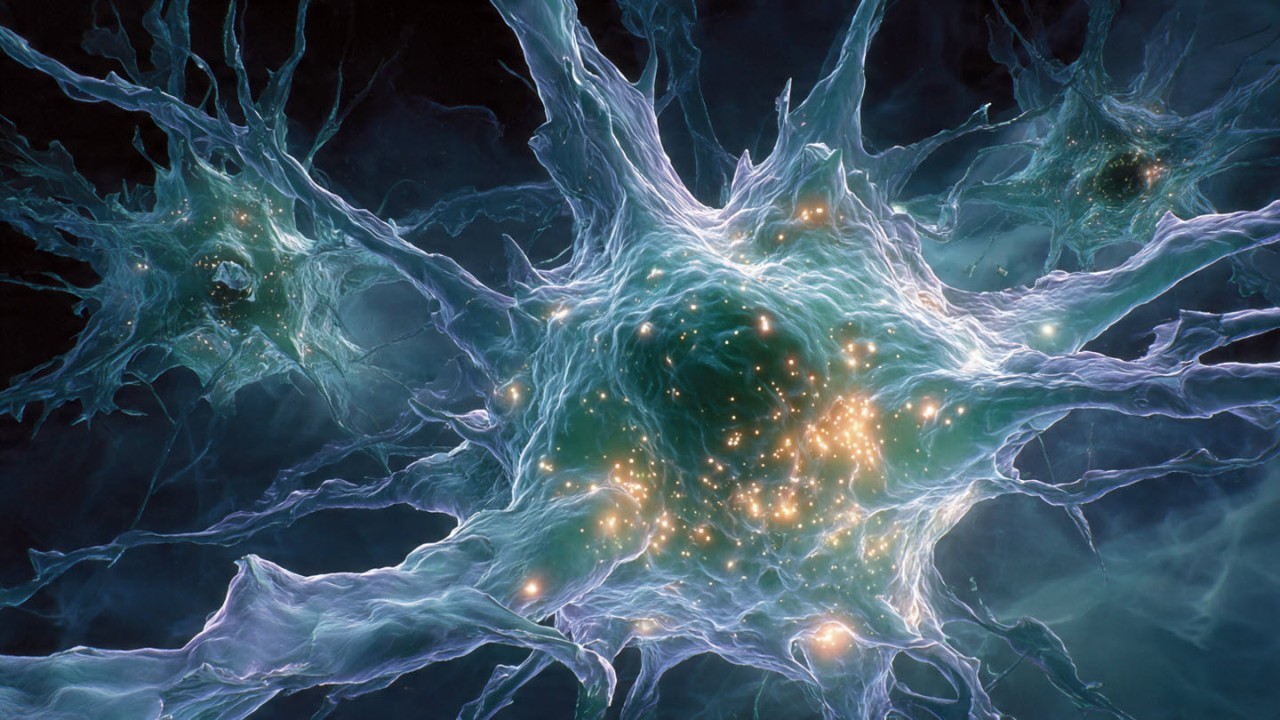 Dynamic picture of a cyclist riding downhill