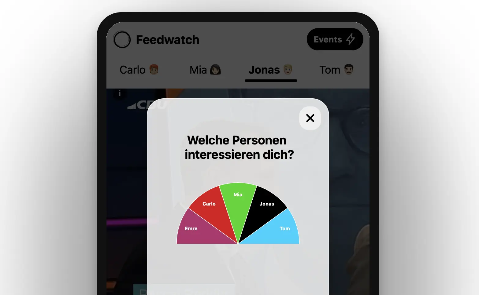 Spektrum-Ansicht in Feedwatch