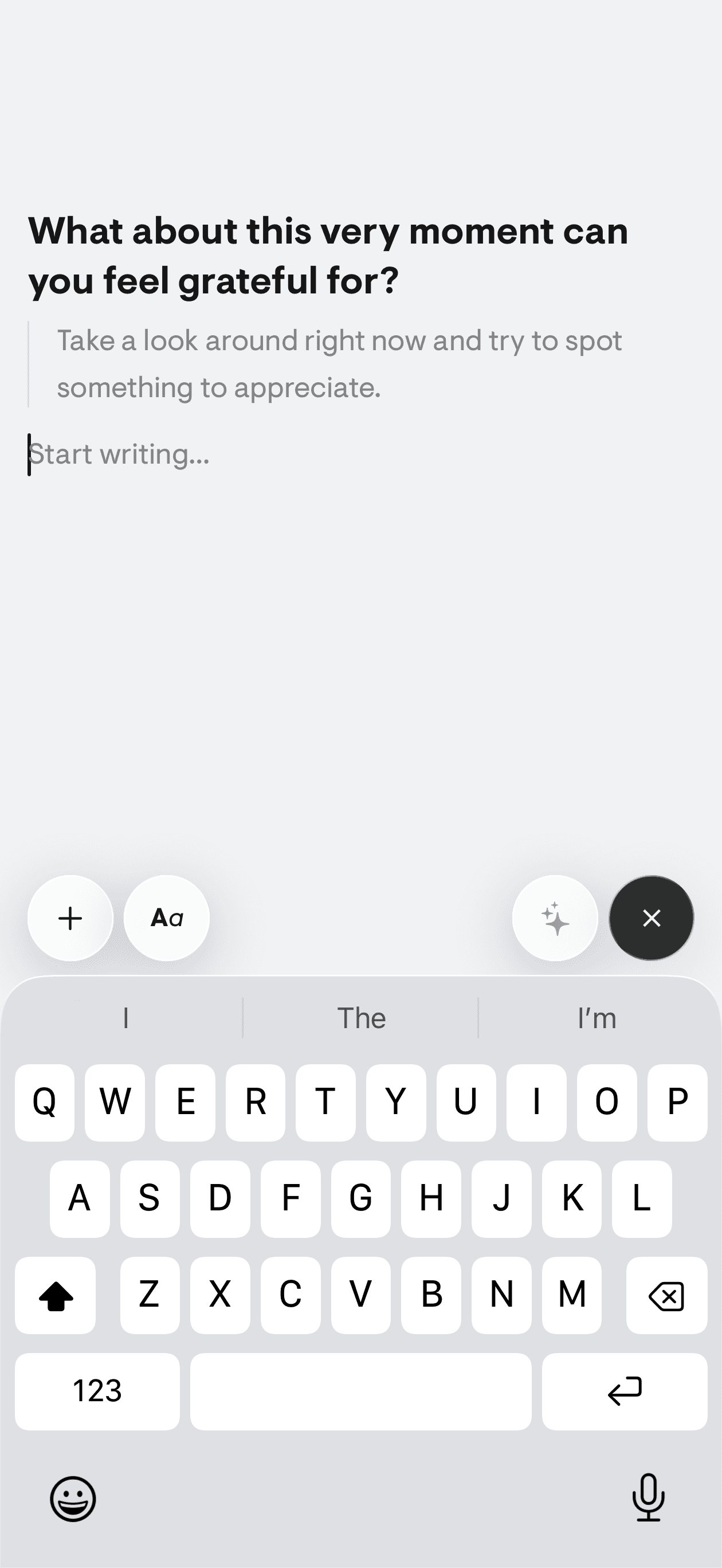 Stoic app writing prompt