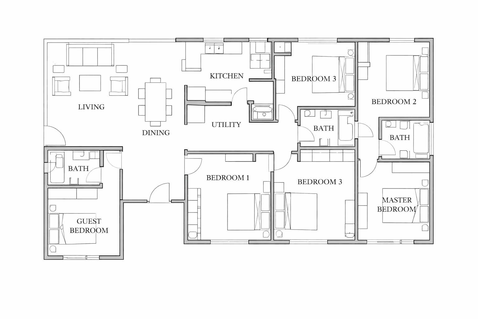 Single-floor layouts