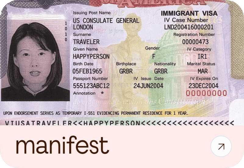 Alien Registration Number photo