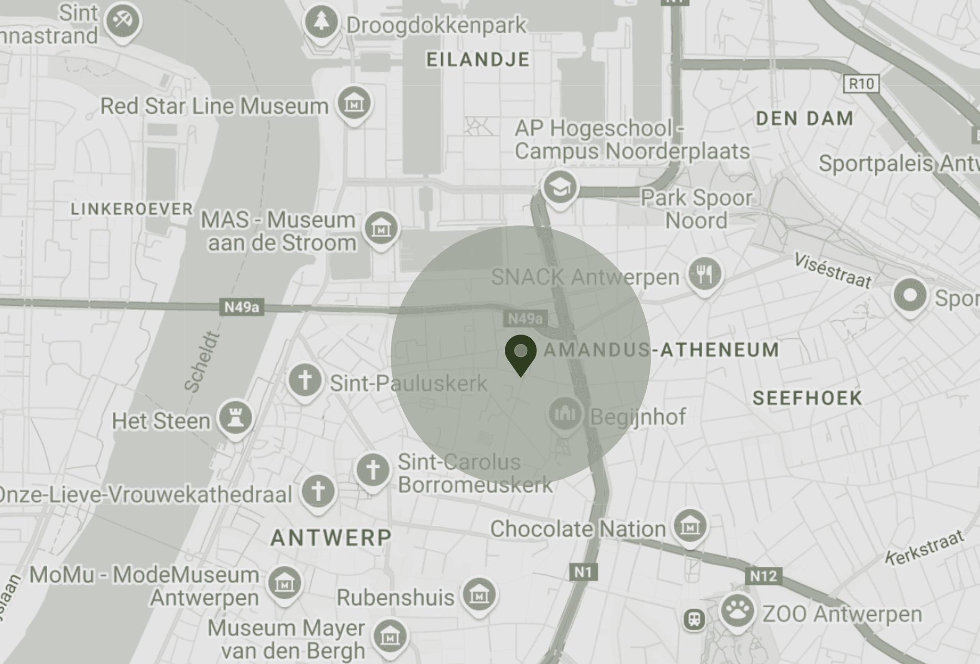 Google maps map of The Labyrinth office location