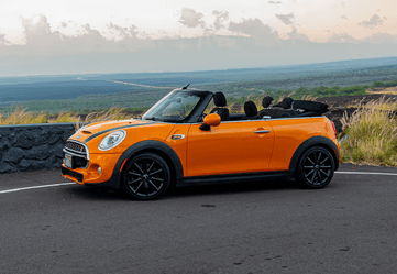 Orange Mini Cooper S For Rent In Kona Big Island Hawaii
