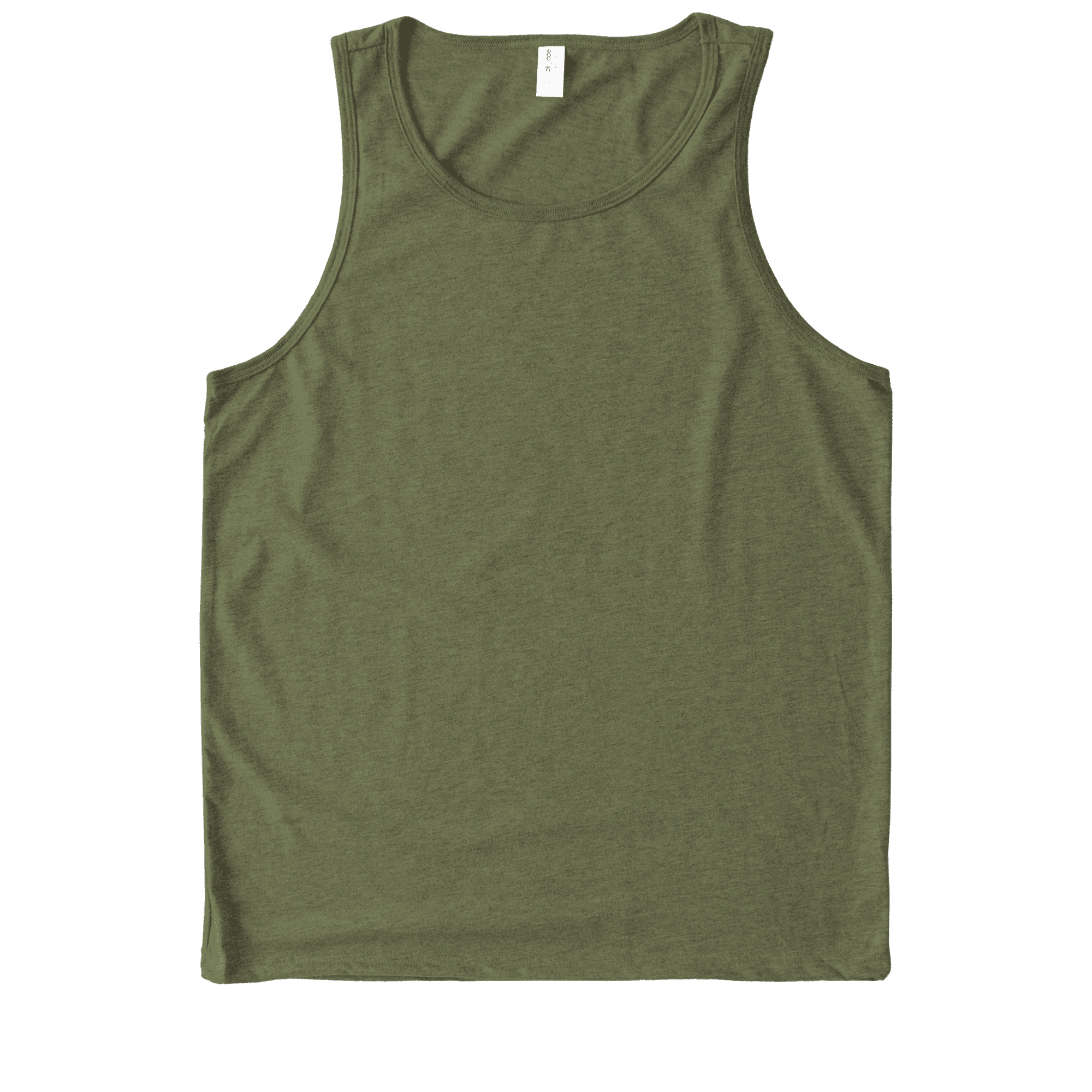 Green tank top on a plain background.