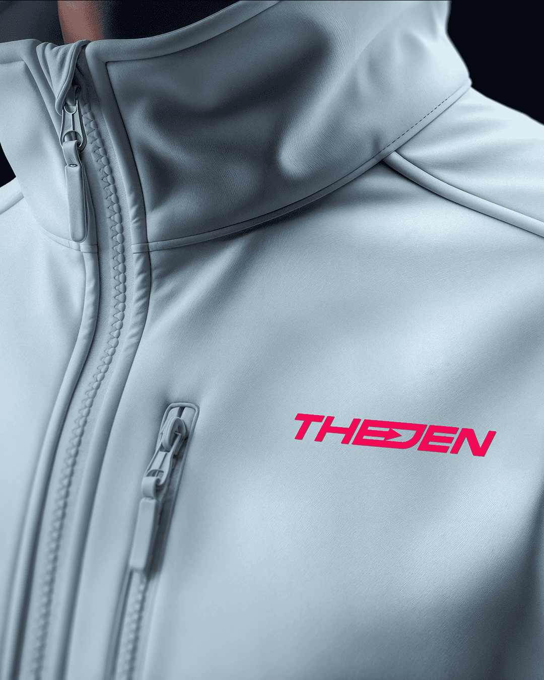 TheDen — brand application mockup tech jacket