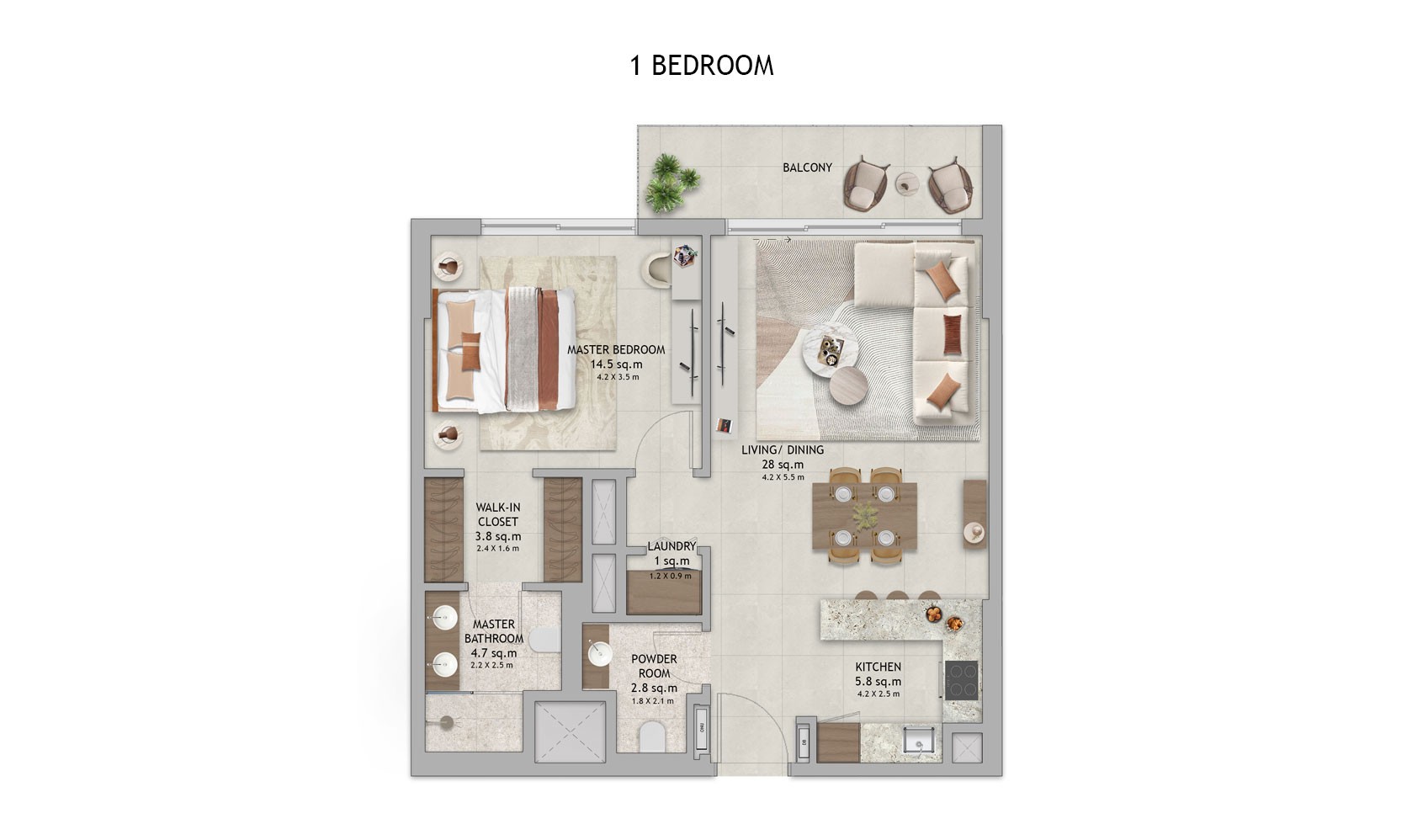 Verdes By Haven 1-Bedroom