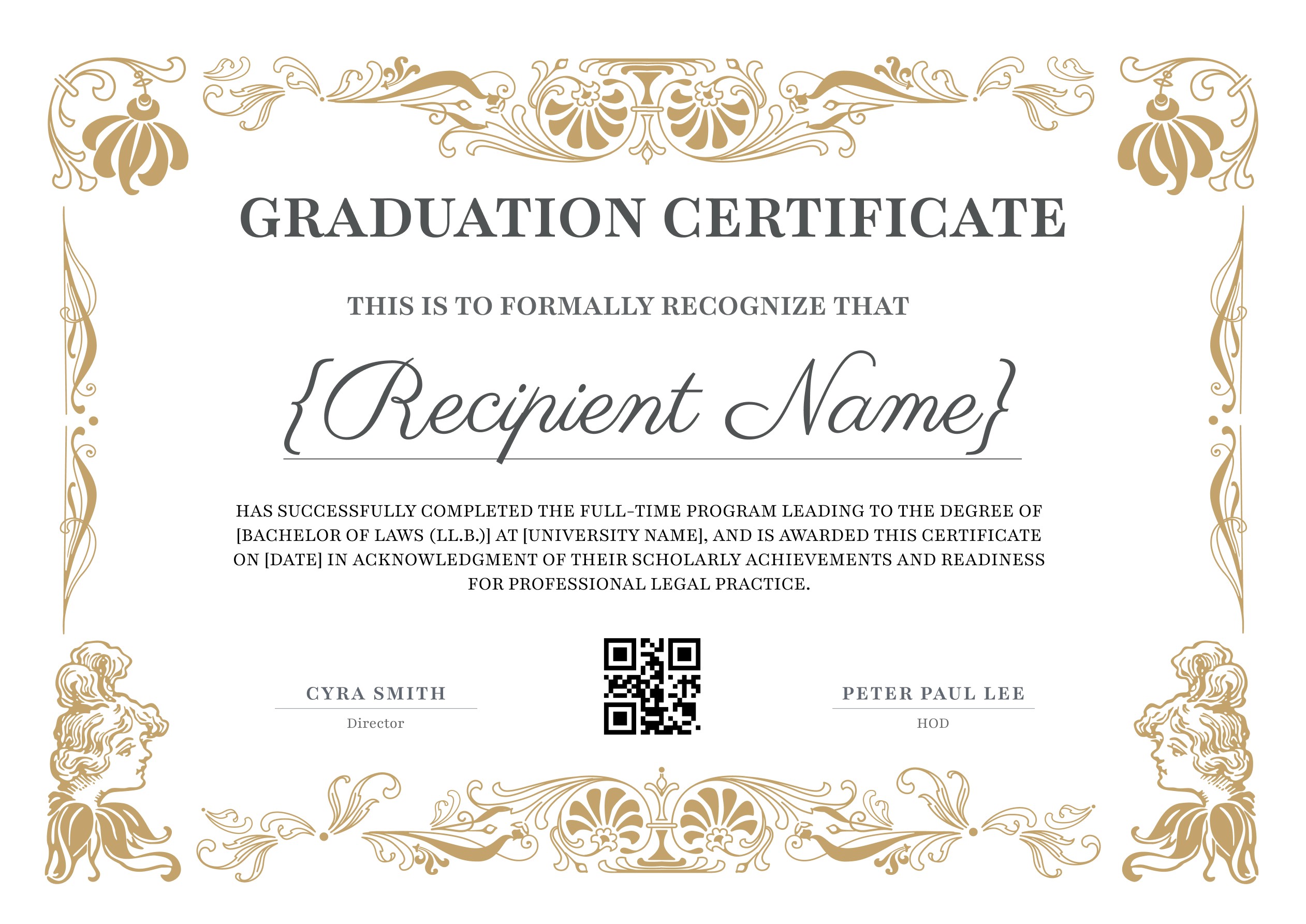 Wauld - Universal professional graduation certificate template