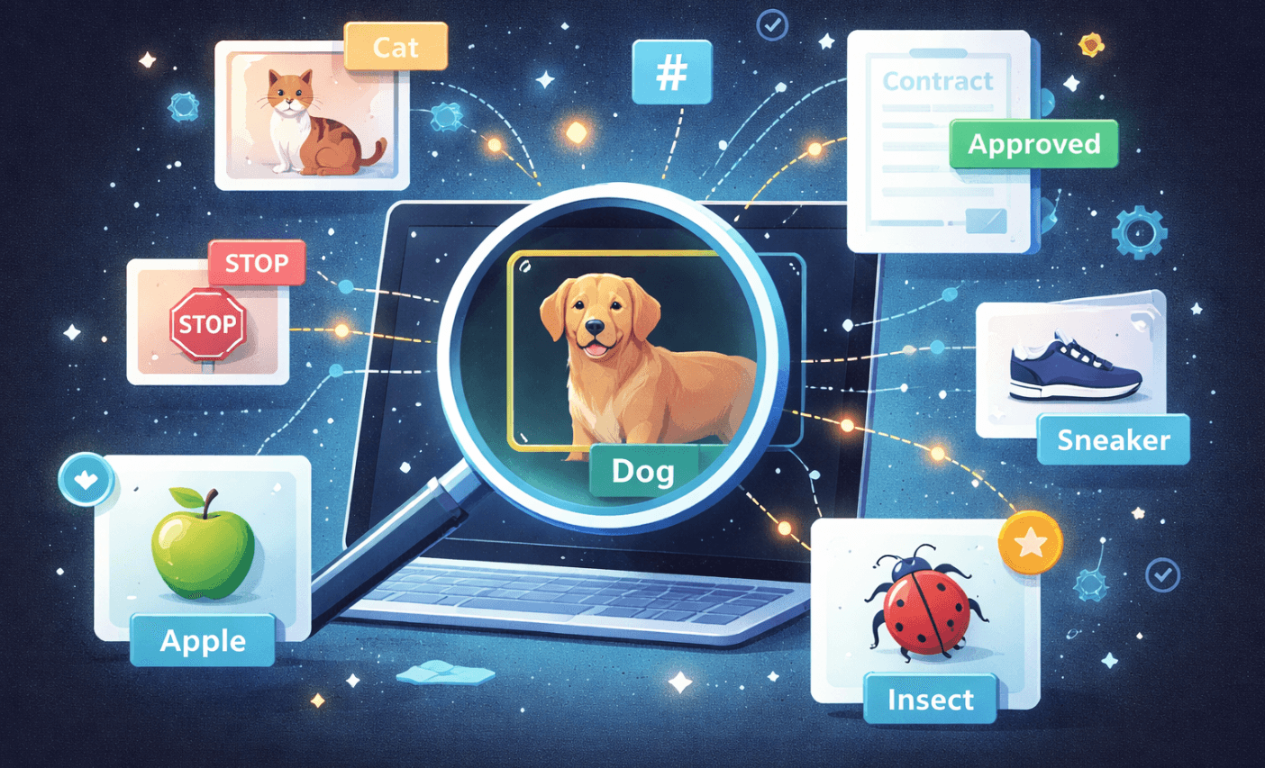 Automated data labeling and categorization in machine learning.