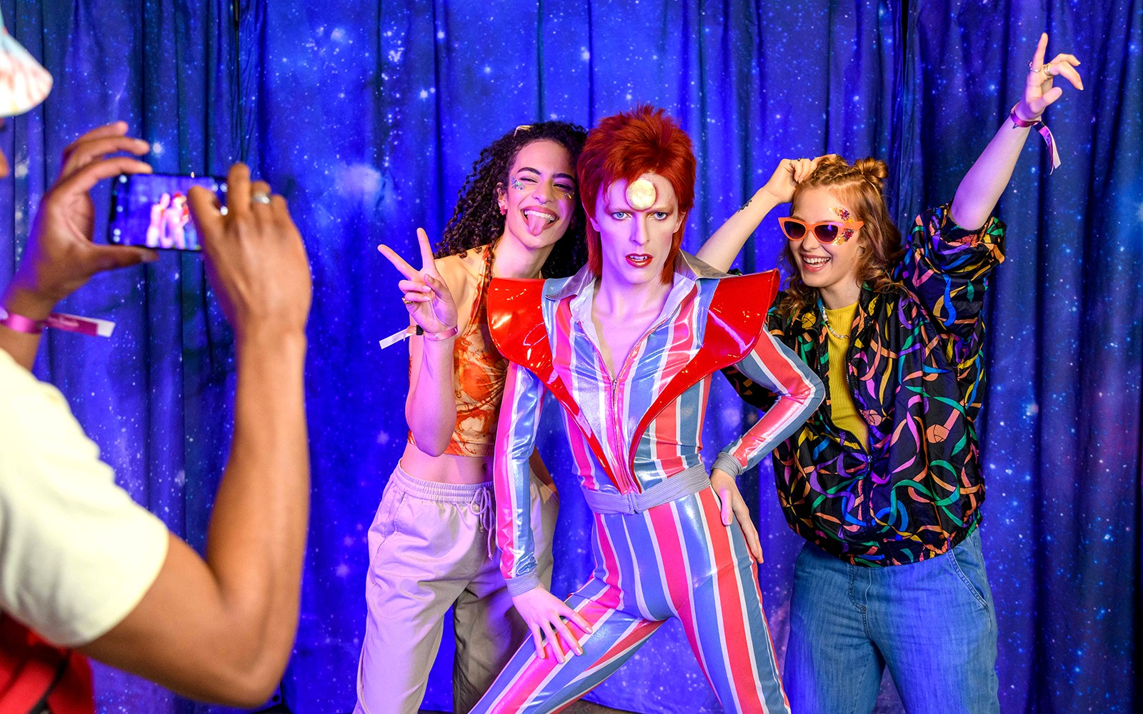 Madame Tussauds London wax figures exhibit featuring historical and celebrity icons.