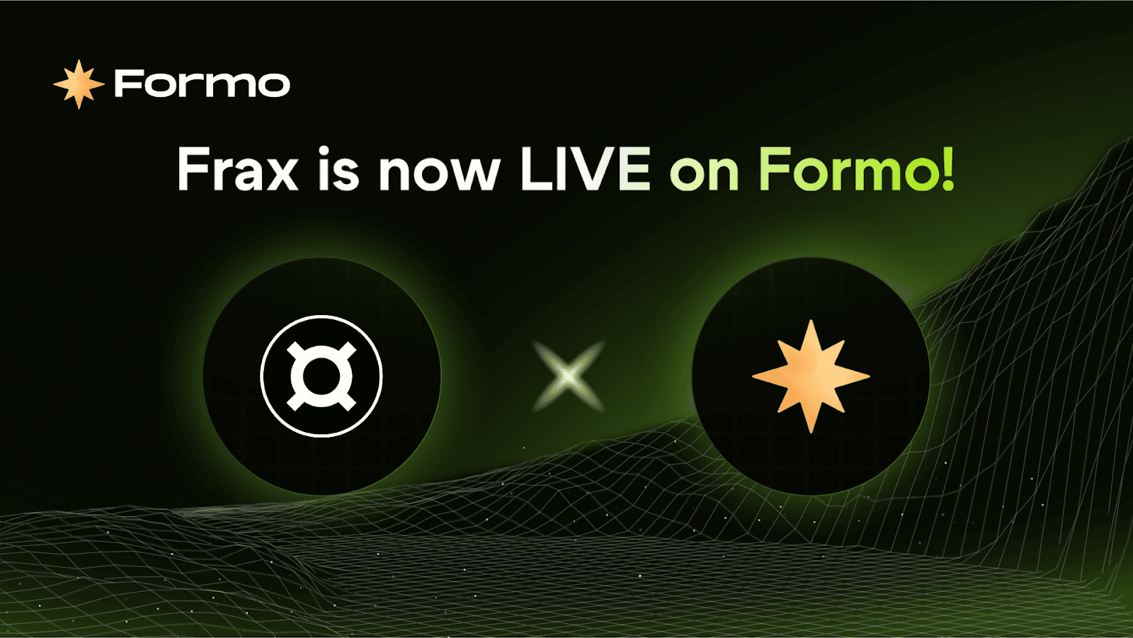 Frax is now LIVE on Formo!