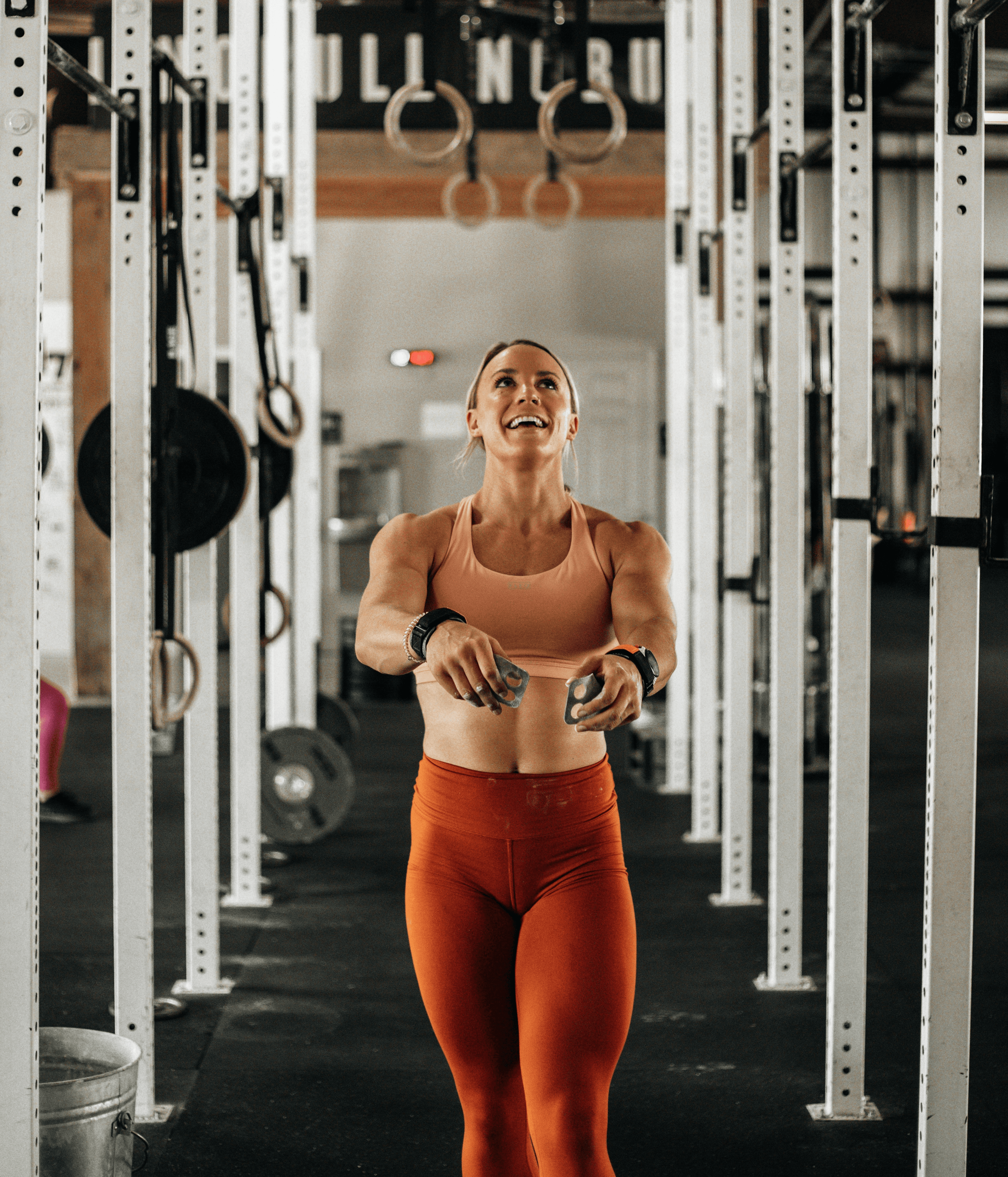 a woman in a gym