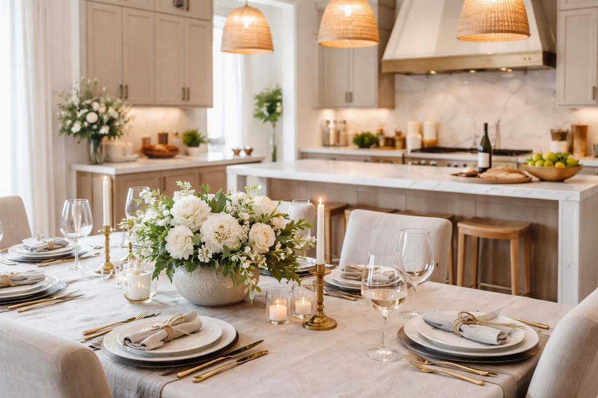 Luxury kitchen staging