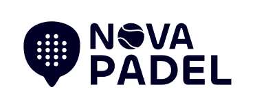 Nova Padel Logo which is combining a shape of a padel racket and a map pin