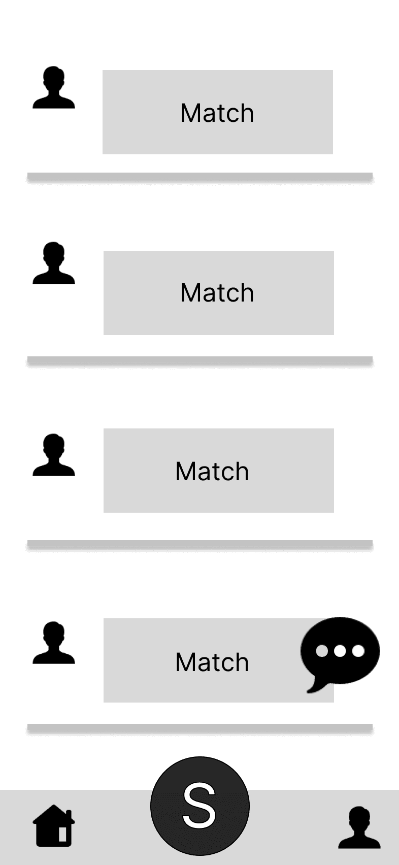 Skill Swap wire frame. Messages.