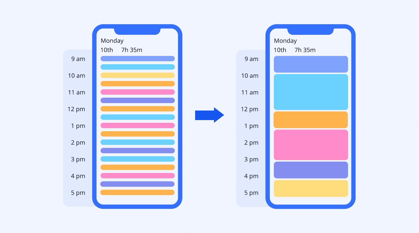 A balanced focus time schedule