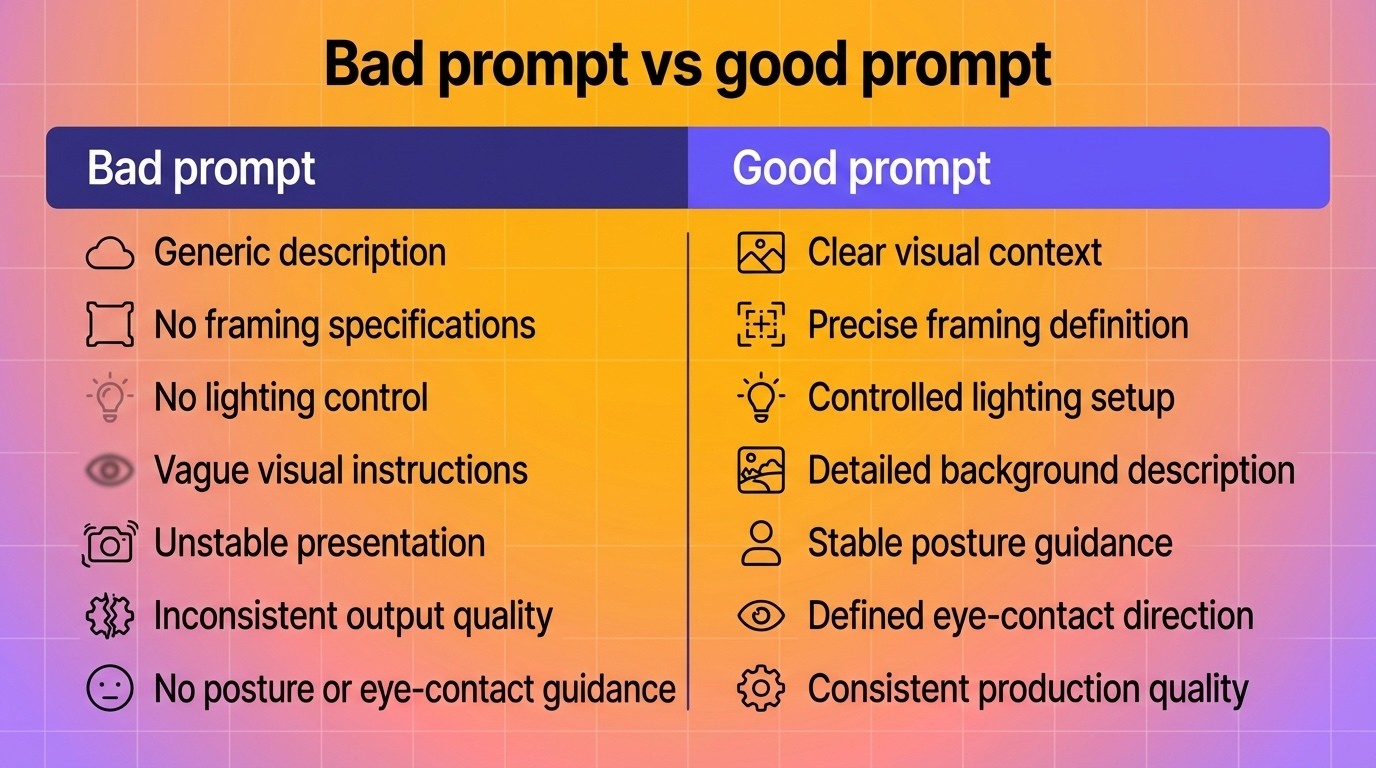 Bad prompt and Good prompt comparision