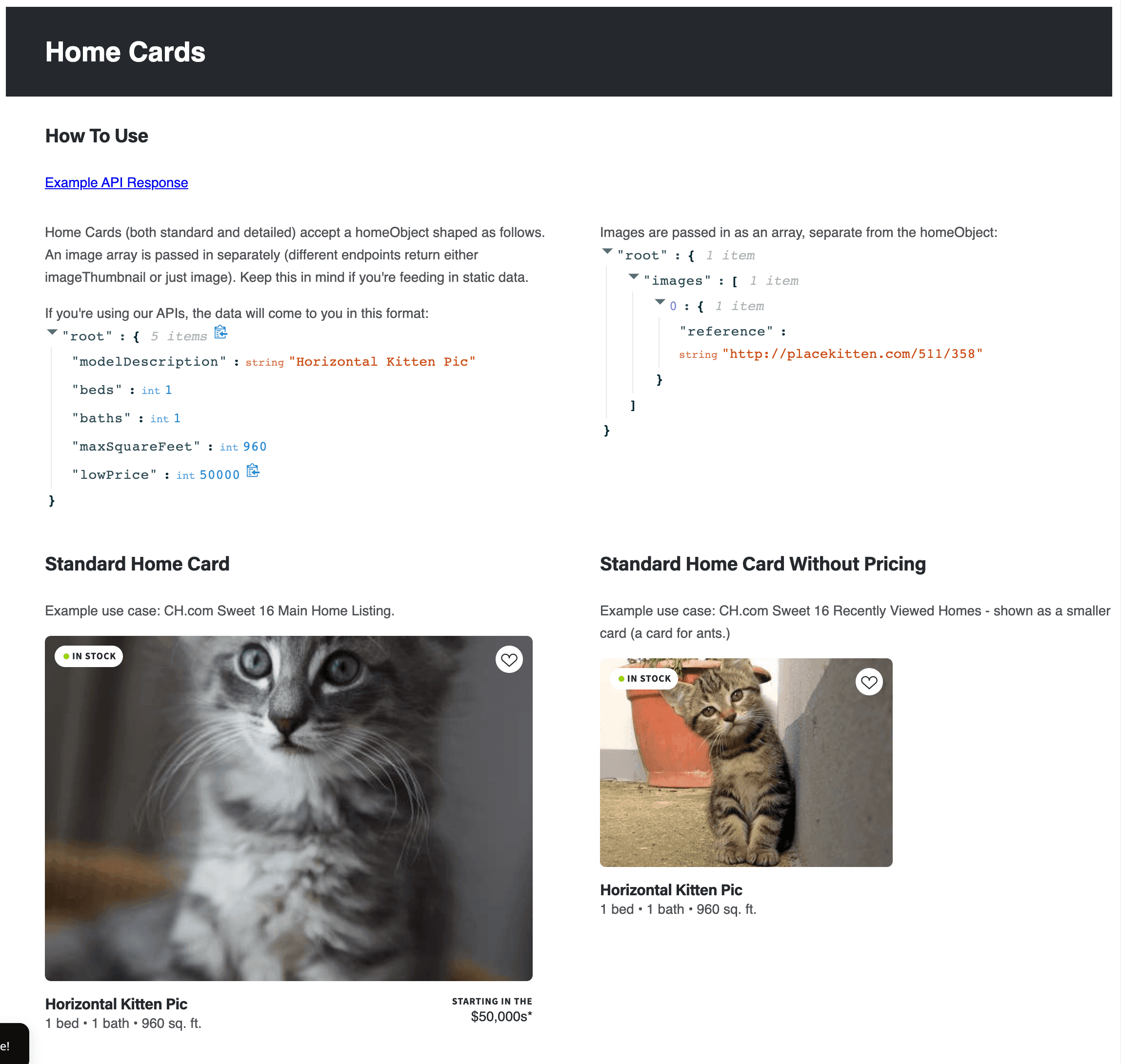 Component Library Cards