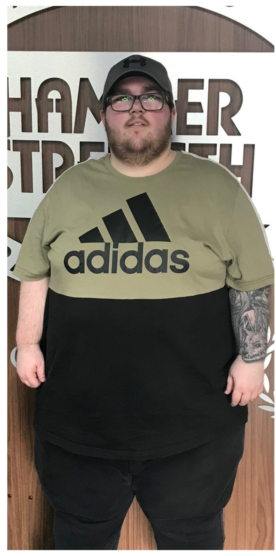 Before and after transformation photos of a Fitnix client