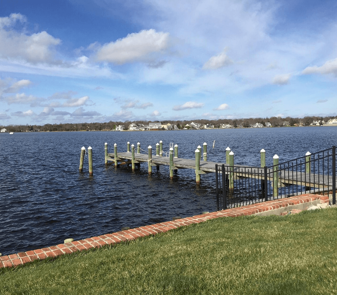 Pier and lake in Toms River, NJ.