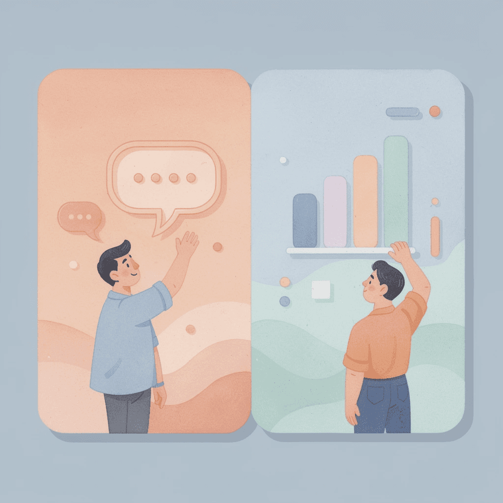 Split scene showing contrast between personal trading success and prop firm challenges
