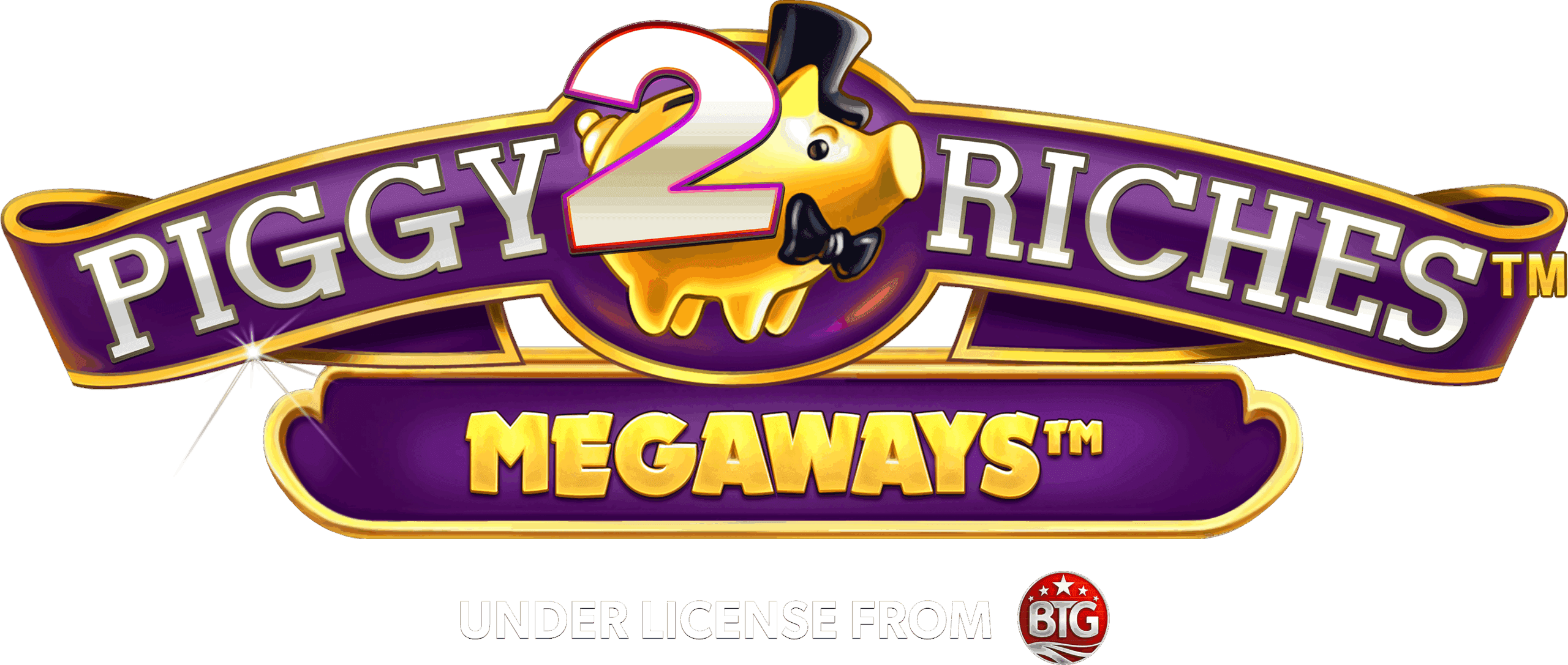 Piggy Riches 2 MegaWays — logo officiel doré du jeu